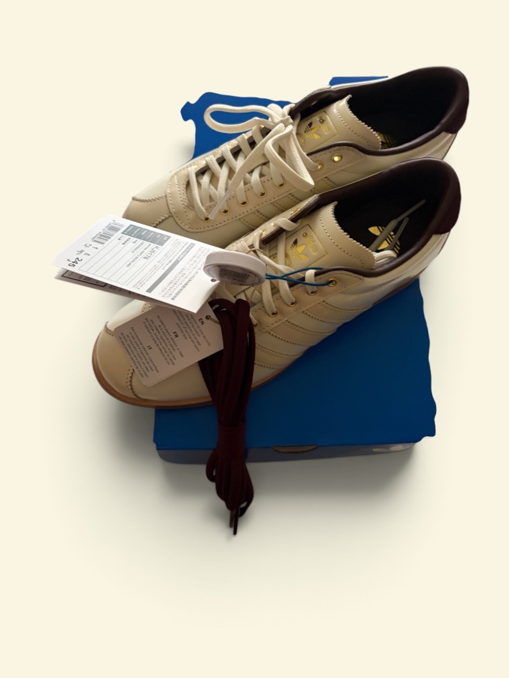 NWT Adidas Originals Anhu Bowling Shoe Cream Tan - Picture 8 of 9